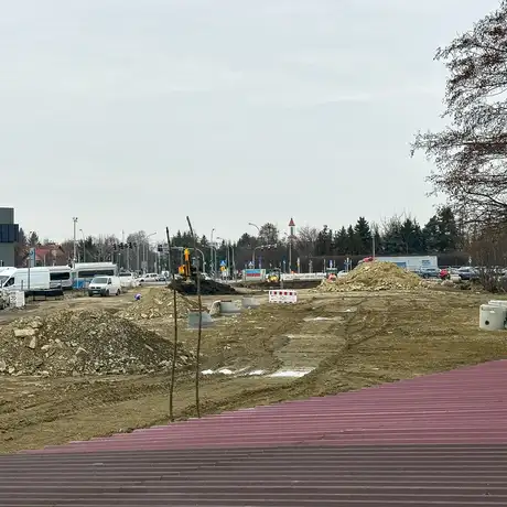 Rzeszów -  Budowa drogi, która połączy ulice Krzyżanowskiego i Wieniawskiego [luty 2025] - fot 15