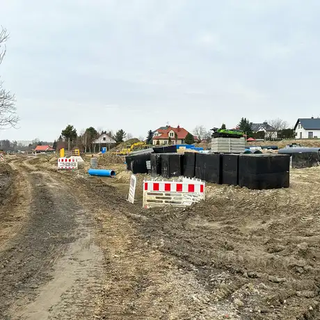 Rzeszów -  Budowa drogi, która połączy ulice Krzyżanowskiego i Wieniawskiego [luty 2025] - fot 2