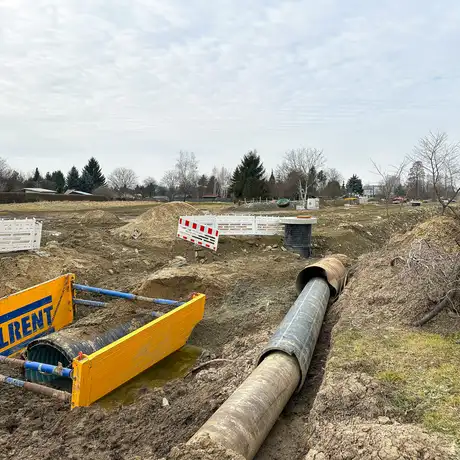 Rzeszów -  Budowa drogi, która połączy ulice Krzyżanowskiego i Wieniawskiego [luty 2025] - fot 9