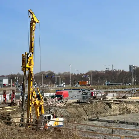 Rzeszów - Budowa wielorodzinnych budynków mieszkalnych przy ul. Sieciecha w Rzeszowie [marzec 2025] - fot 14