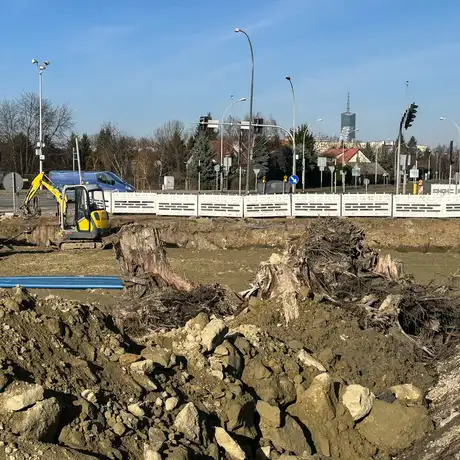 Rzeszów - Przebudowa skrzyżowania al. Armii Krajowej i ul. Krzyżanowskiego [marzec 2025] - fot 24