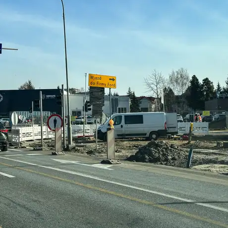 Rzeszów - Przebudowa skrzyżowania al. Armii Krajowej i ul. Krzyżanowskiego [marzec 2025] - fot 6