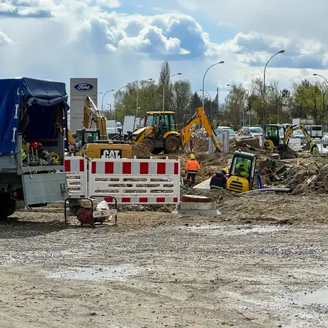 Rzeszów - Budowa połączenia al. Krzyżanowskiego z ul. Wieniawskiego [kwiecień 2025] - fot 21