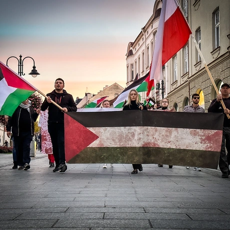 Rzeszów - Pro-palestyński protest w Rzeszowie [27.09.2025] - fot 1
