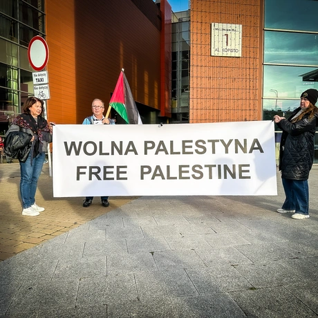 Rzeszów - Pro-palestyński protest w Rzeszowie [27.09.2025] - fot 3