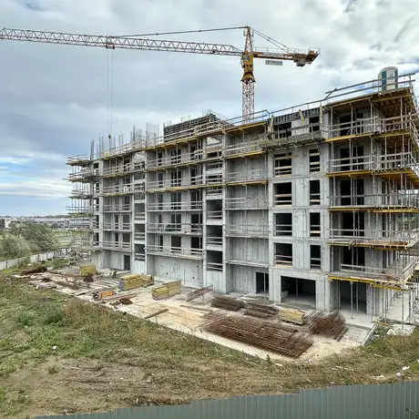 Rzeszów - Budowa wielorodzinnych budynków mieszkalnych przy ul. Sieciecha w Rzeszowie [październik 2025] - fot 1