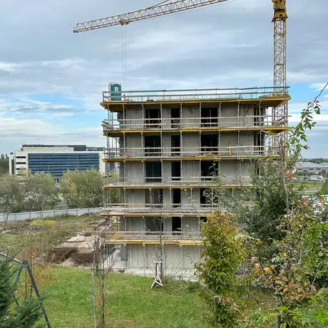 Rzeszów - Budowa wielorodzinnych budynków mieszkalnych przy ul. Sieciecha w Rzeszowie [październik 2025] - fot 13