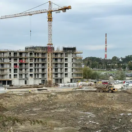 Rzeszów - Budowa wielorodzinnych budynków mieszkalnych przy ul. Sieciecha w Rzeszowie [październik 2025] - fot 6