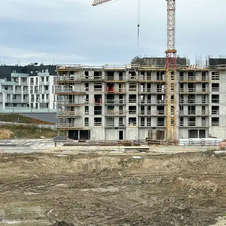Rzeszów - Budowa wielorodzinnych budynków mieszkalnych przy ul. Sieciecha w Rzeszowie [październik 2025] - fot 10