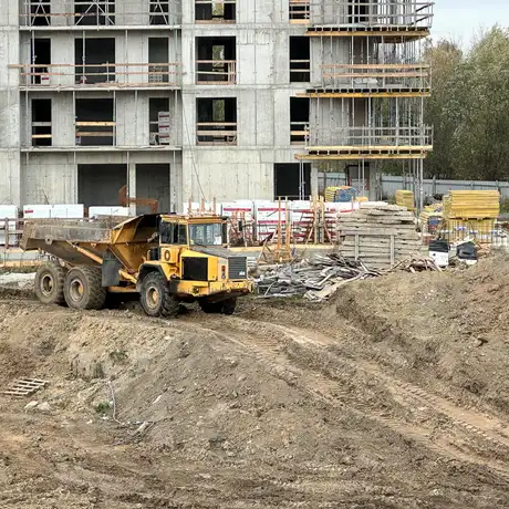 Rzeszów - Budowa wielorodzinnych budynków mieszkalnych przy ul. Sieciecha w Rzeszowie [październik 2025] - fot 12