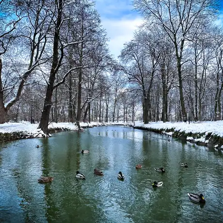 Rzeszów - Park Szafera w zimowej scenerii - fot 1