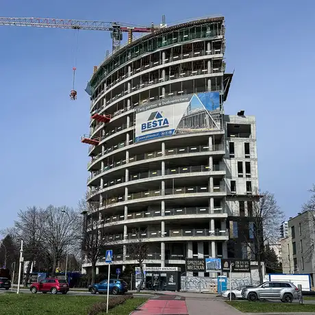 Rzeszów - Budowa 17-piętrowego wieżowca przy rondzie Pobitno - Lwowska 33 [marzec 2026] - fot 10