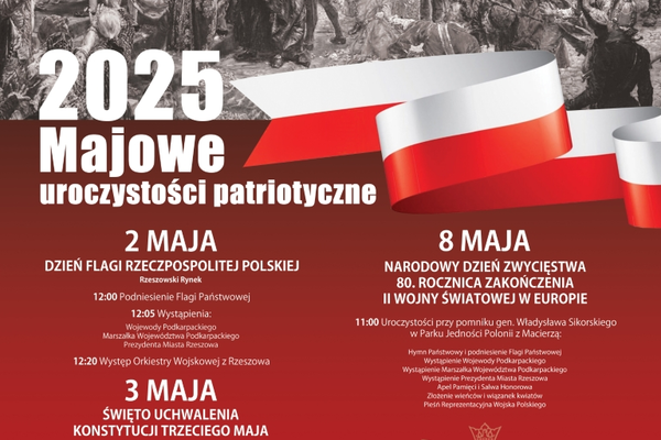 Majowe uroczystości patriotyczne w Rzeszowie 2025