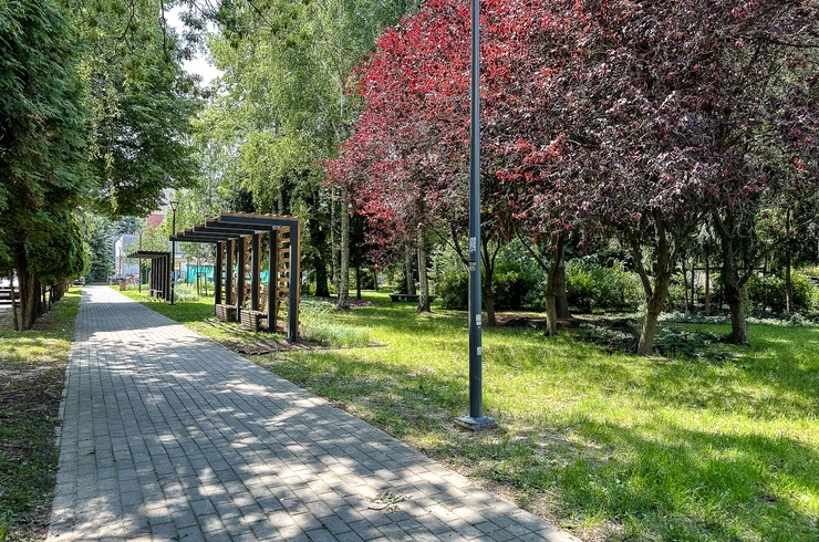 Wiosna w parku dla seniorów przy ul. Staszica