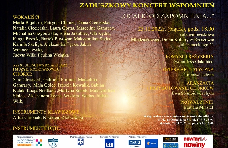 "Ocalić od zapomnienia..." - Zaduszkowy Koncert Wspomnień w MDK