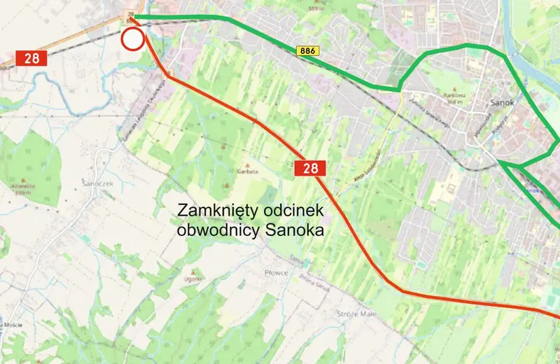 Od 26 maja zamknięty odcinek obwodnicy Sanoka