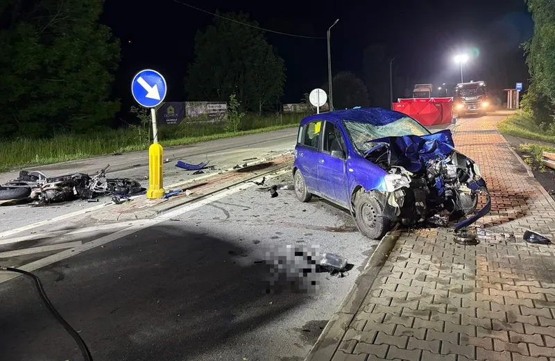 Tragiczny wypadek w Boguchwale. Nie żyje 56-letni motocyklista