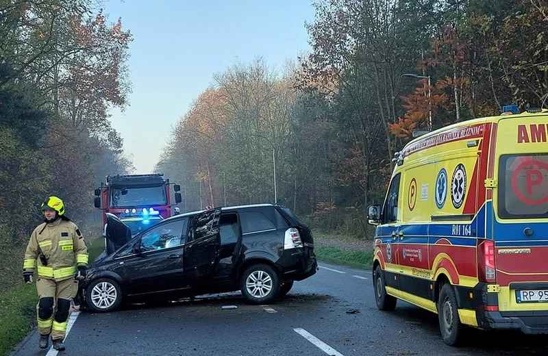 Dachowanie samochodu w Tryńczy. 9-letnia dziewczynka trafiła do szpitala