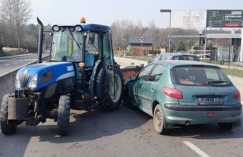 Wypadek na DK94 w Łańcucie utrudnienia w ruchu