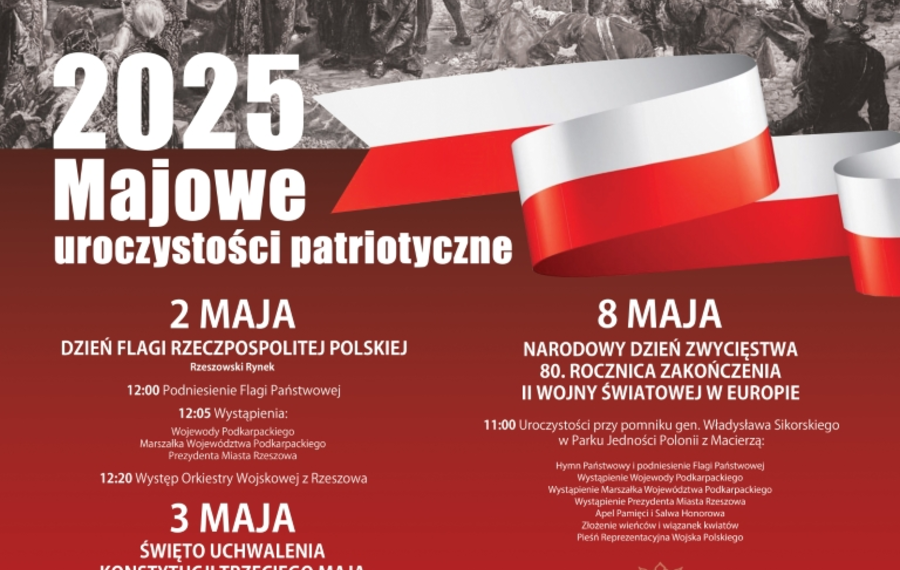 Majowe uroczystości patriotyczne w Rzeszowie 2025