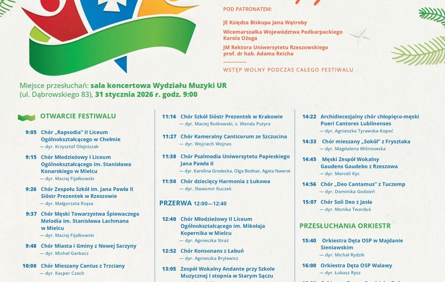 XIII Międzynarodowy Festiwal Kolęd i Pastorałek dla Chórów i Orkiestr