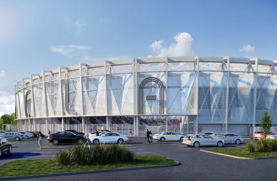 Wizaulizacja projektu Podkarpackiego Centrum Lekkiej Atletyki w Rzeszowie / UM Rzeszowa