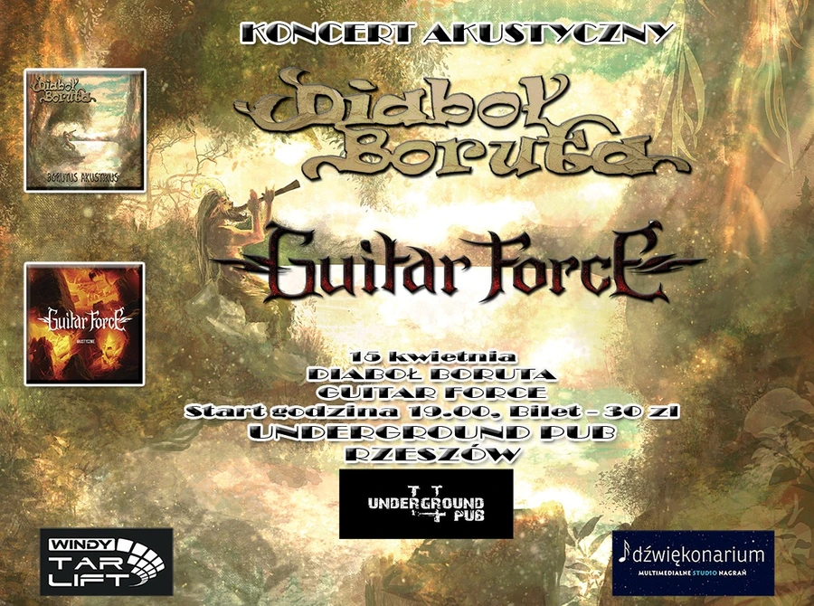 Koncert akustyczny Diaboł Boruta i Guitar Force