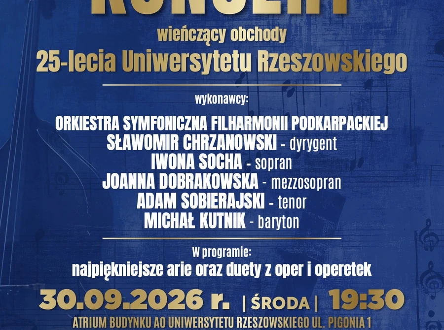 Koncert wieńczący obchody 25-lecia Uniwersytetu Rzeszowskiego