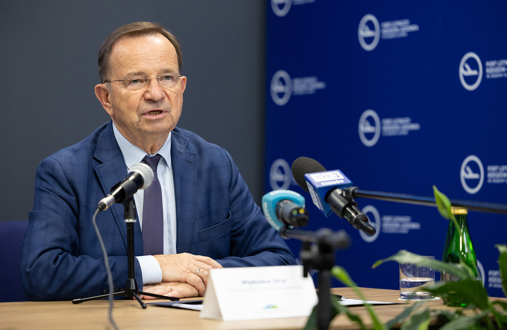 Konferencja podsumuwująca I półrocze 2025 na lotnisku w Jasionce / fot. Port Lotniczy Rzeszów - Jasionka