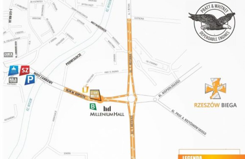 Mapka trasy Festiwalu Biegowego