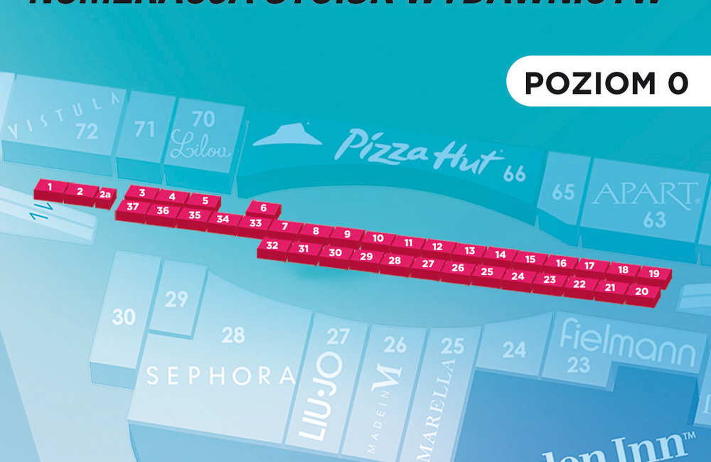 Mapka ze stoiskami wydawców / Millenium Hall
