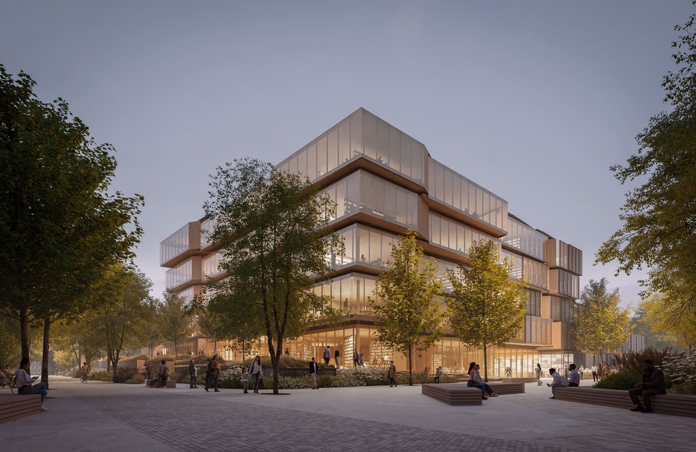 Wizualizacja obiektu "Biblioteka Nowa" -  PERSPEKTYWA OD STRONY GALERII RZESZOW / Materiały prasowe