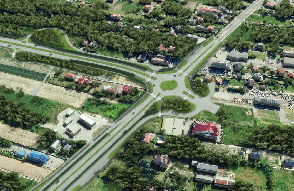 Wstępna wizualizacja drogi, która połączy ul. Warszawską z ul. Krakowską / MZD w Rzeszowie