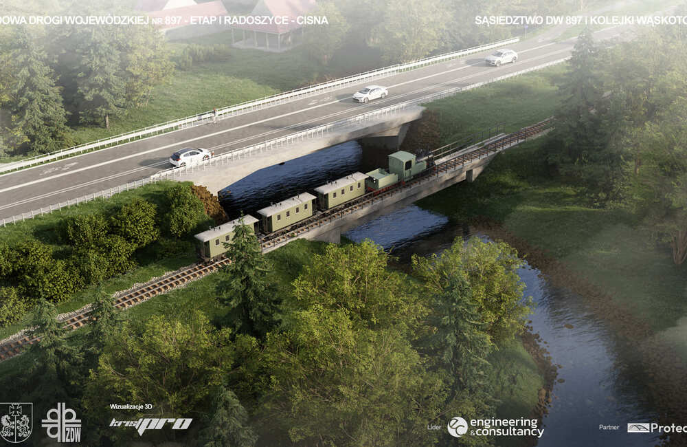 Wizualizacja: DW 897 odcinki Wetlina Cisna Radoszyce / Materiały prasowe PZDW