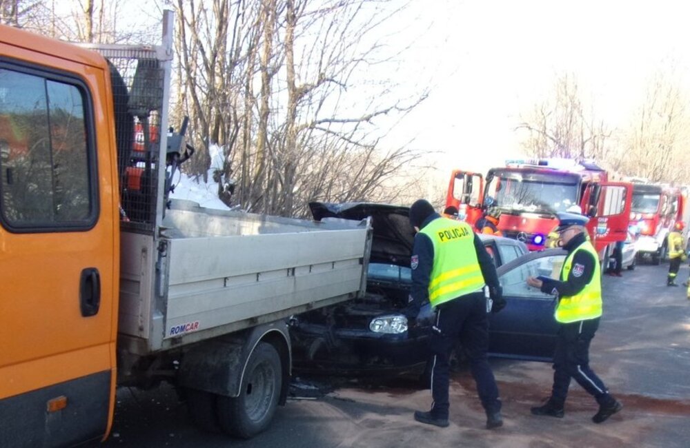 Wypadek w Wołkowyi / fot. KPP w Lesku