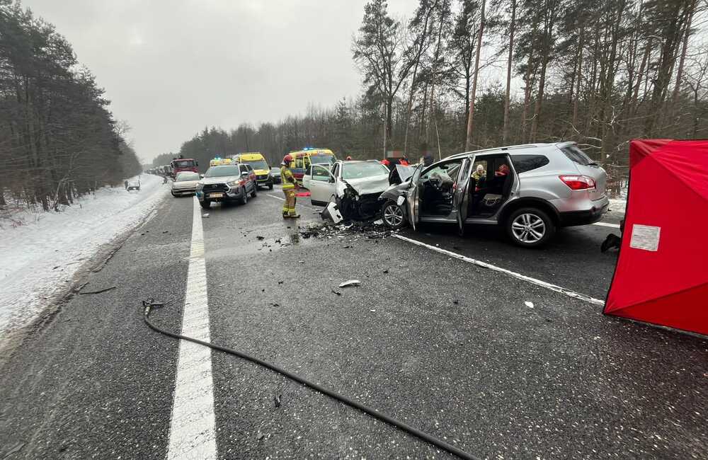 Wypadek w Głogowie Małopolskim / fot. mł. bryg. Marcin Bieniek/KM PSP w Rzeszowie