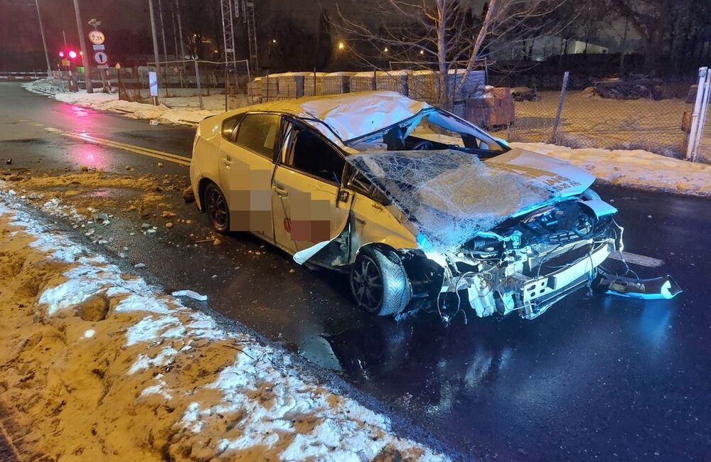 Kolizja na ul. Reymonta / fot. KMP w Rzeszowie