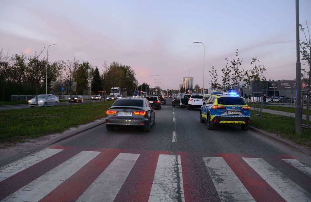 Wypadek na al. Armii Krajowej w Rzeszowie - 23 kwietnia 2026 / fot. KMP w Rzeszowie