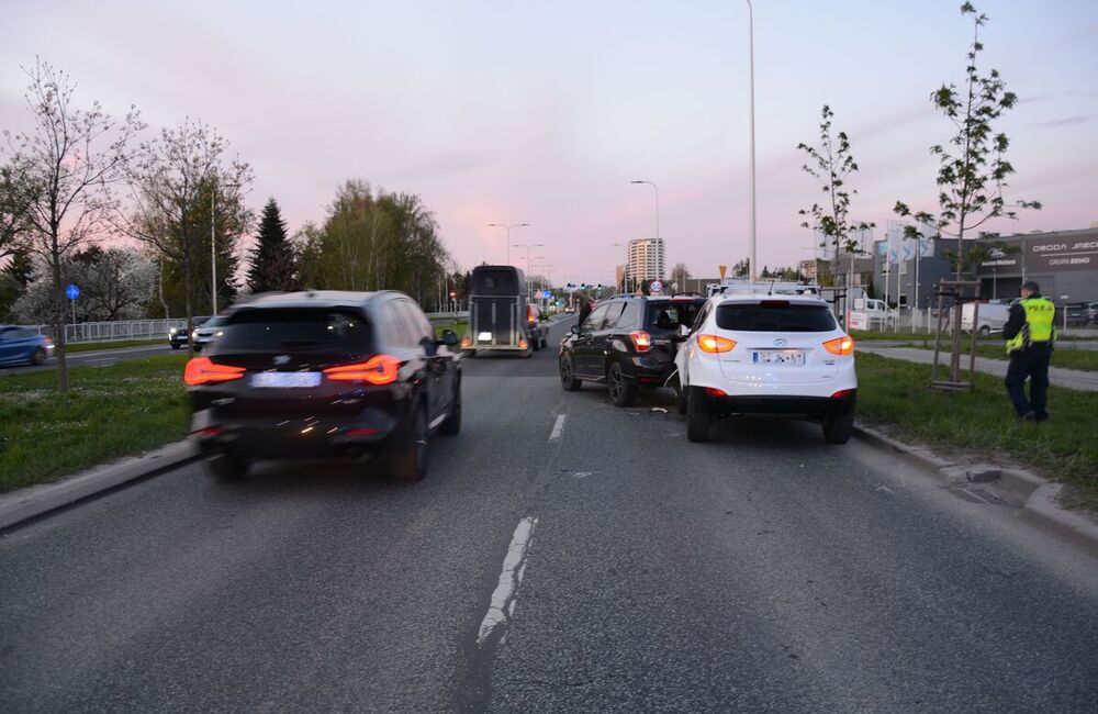 Wypadek na al. Armii Krajowej w Rzeszowie - 23 kwietnia 2026 / fot. KMP w Rzeszowie