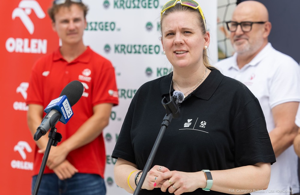 Konferencja promująca Puchar Świata w siatkówce plażowej - fot. Grzegorz Bukała / UM Rzeszowa