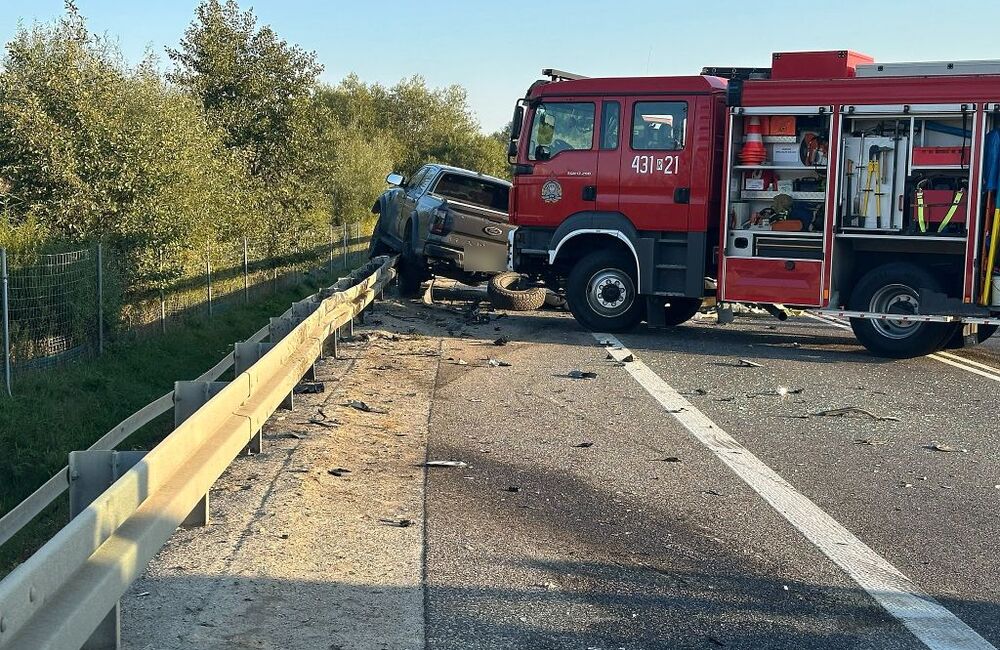 Wypadek w Muninie na obwodnicy Jarosławia / fot. KPP w Jarosławiu