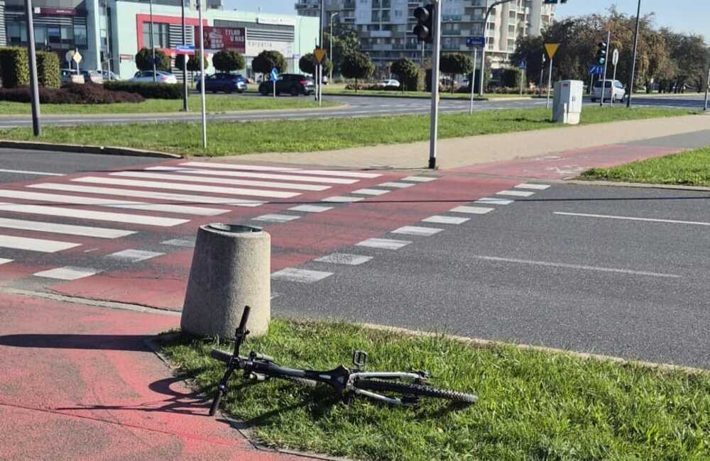 Wypadek na al. Kopisto / fot. KMP w Rzeszowie