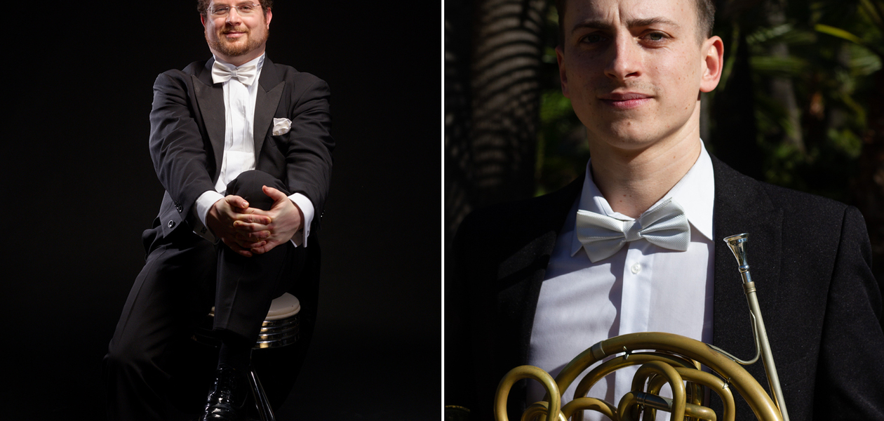 Od lewej: Noam Zur, Flavio Oliveira / Materiały prasowe Filharmonii Podkarpackiej