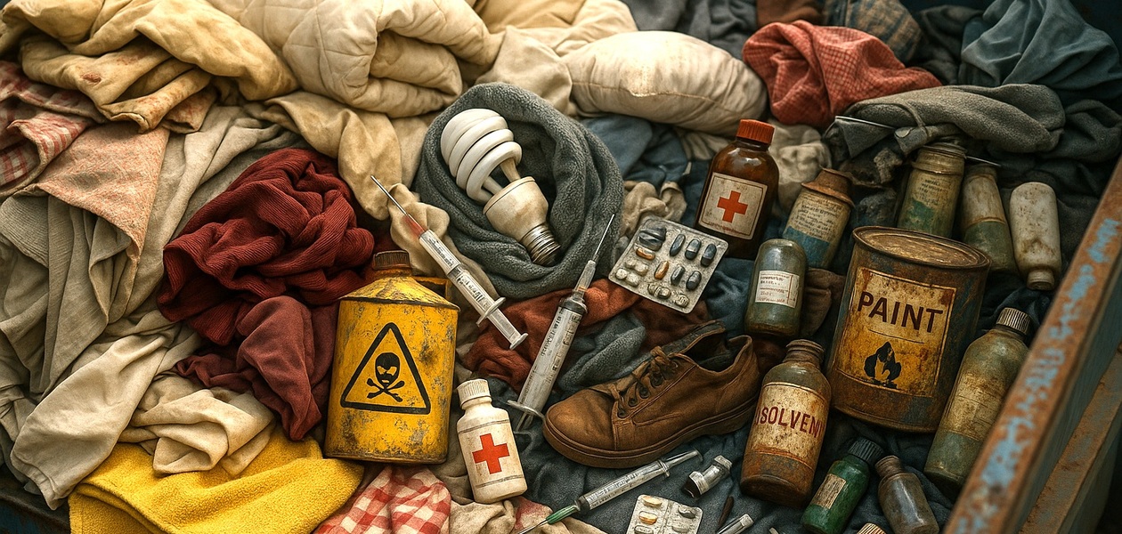 Niebezpieczne odpady, odzież i tekstylia / fot. SI