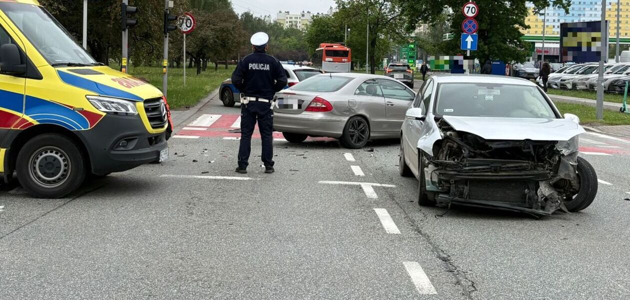 Wypadek na al. Rejtana w Rzeszowie - 18.05.2026 / fot. KMP w Rzeszowie