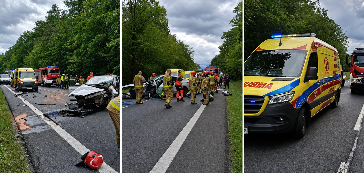 Wypadek na trasie Głogów Małopolski - Widełka / fot. Wojewódzka Stacja Pogotowia Ratunkowego w Rzeszowie