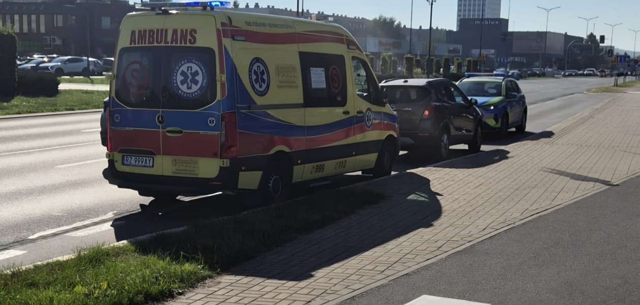 Wypadek na al. Kopisto / fot. KMP w Rzeszowie