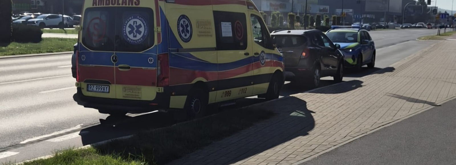 Poranny wypadek na al. Kopisto. Samochód potrącił 12-latka Wypadek na al. Kopisto / fot. KMP w Rzeszowie