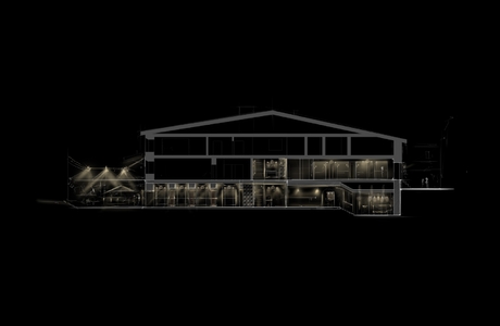 Szkic wnętrz restauracji GOC House / Materiały prasowe Game Over Cycles