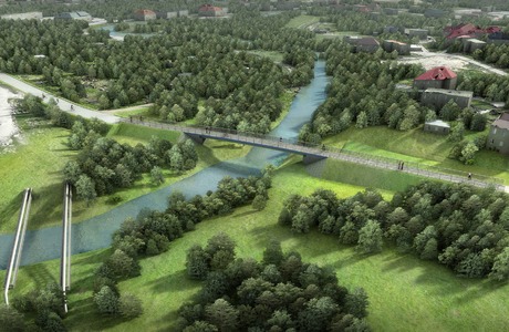 Wizualizacja kładki nad rzeką Strug w Rzeszowie / Archiwum Urzędu Miasta Rzeszowa